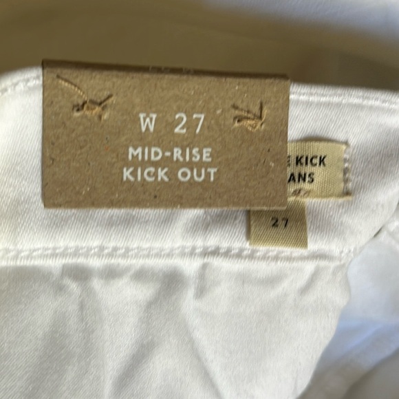 Madewell Mid Rise Kick Out Jeans Ankle Pure White NWT Size 27 - Picture 10 of 13
